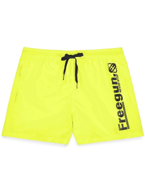 Boardshort court garçon avec ceinture demi-élastiquée freegun - Kiabi Boardshort court garçon avec ceinture demi-élastiquée freegun - Kiabi