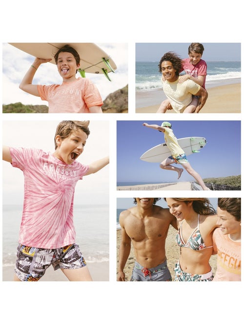 Boardshort court garçon avec ceinture demi-élastiquée freegun - Kiabi Boardshort court garçon avec ceinture demi-élastiquée freegun - Kiabi