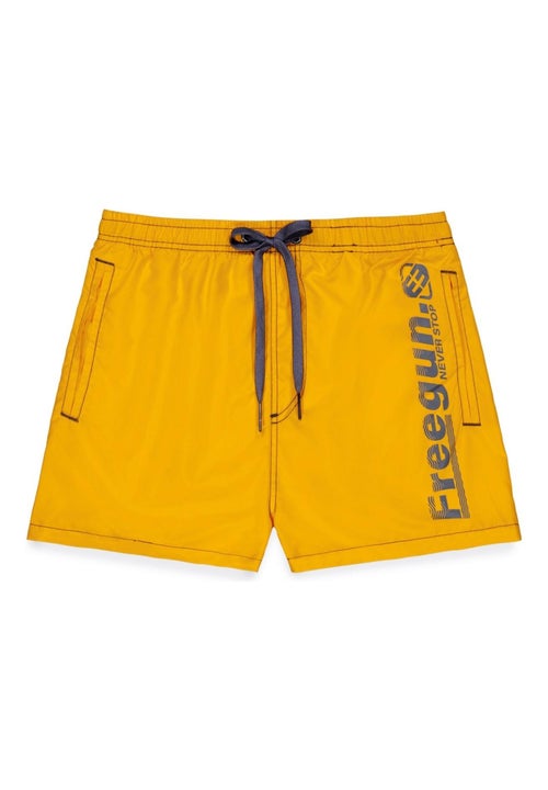 Boardshort court garçon avec ceinture demi-élastiquée freegun - Kiabi Boardshort court garçon avec ceinture demi-élastiquée freegun - Kiabi