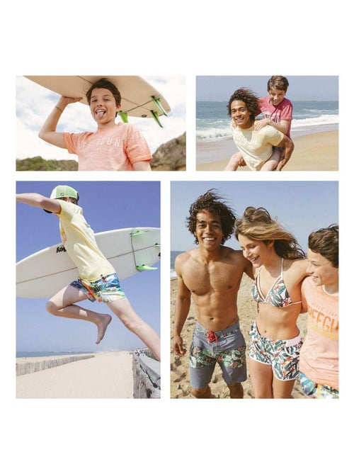 Boardshort court garçon avec ceinture demi-élastiquée freegun - Kiabi Boardshort court garçon avec ceinture demi-élastiquée freegun - Kiabi