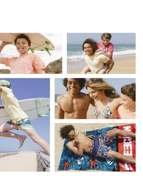 Boardshort court garçon avec ceinture demi-élastiquée freegun - Kiabi Boardshort court garçon avec ceinture demi-élastiquée freegun - Kiabi