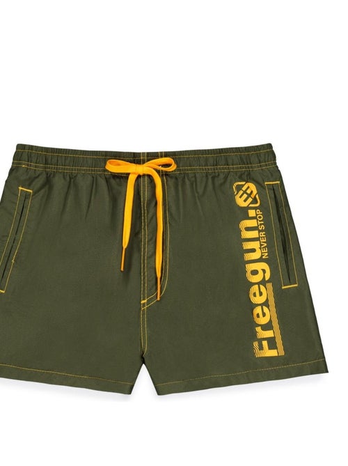 Boardshort court garçon avec ceinture demi-élastiquée freegun - Kiabi Boardshort court garçon avec ceinture demi-élastiquée freegun - Kiabi