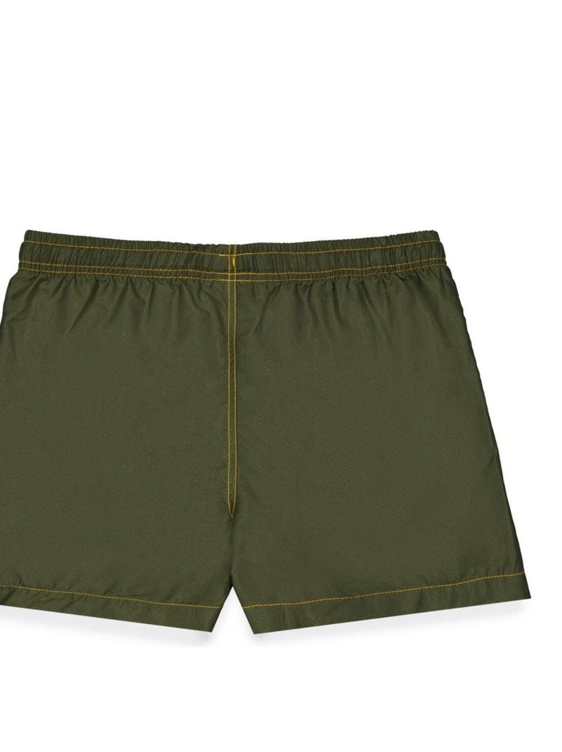 Boardshort court garçon avec ceinture demi-élastiquée freegun Vert - Kiabi