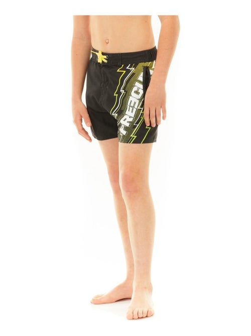 Boardshort court garçon ceinture demi-élastiquée eclair freegun - Kiabi Boardshort court garçon ceinture demi-élastiquée eclair freegun - Kiabi