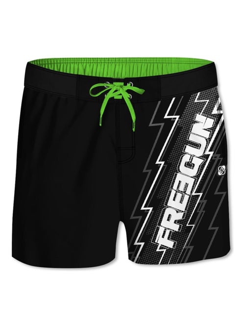 Boardshort court garçon ceinture demi-élastiquée eclair freegun - Kiabi Boardshort court garçon ceinture demi-élastiquée eclair freegun - Kiabi
