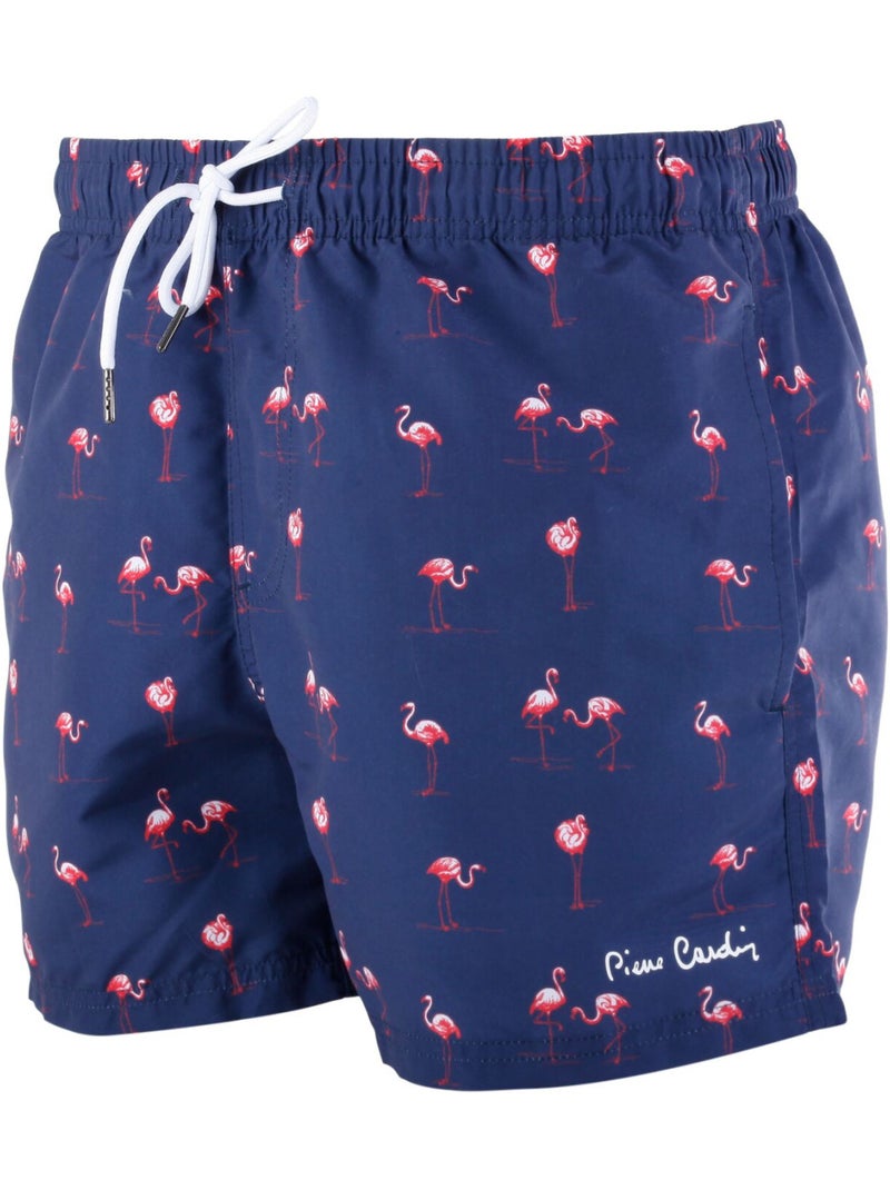 Boardshort homme avec ceinture tout élastiquée basic pierre cardin Bleu - Kiabi