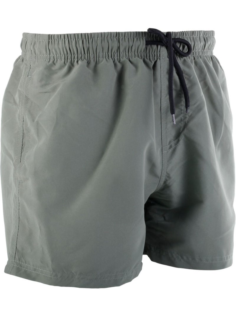 Boardshort homme avec ceinture tout élastiquée basic pierre cardin Vert kaki - Kiabi