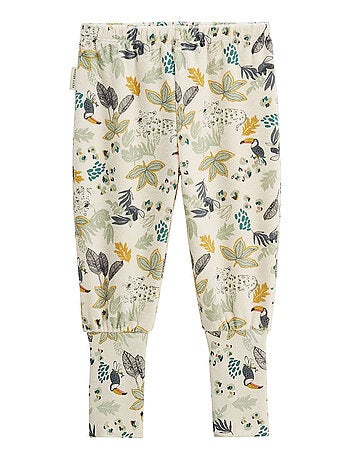 Boavista 2-delige velours kinderpyjama met oprolbare voetjes