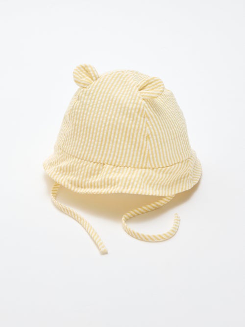 Bob à rayures avec petites oreilles - Kiabi