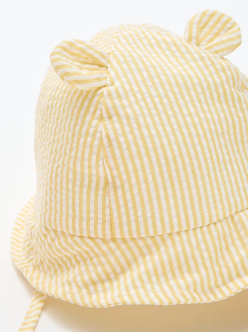 Bob à rayures avec petites oreilles - Kiabi