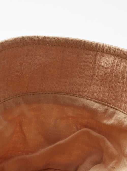 Bob en gaze de coton avec broderie soleil - Kiabi