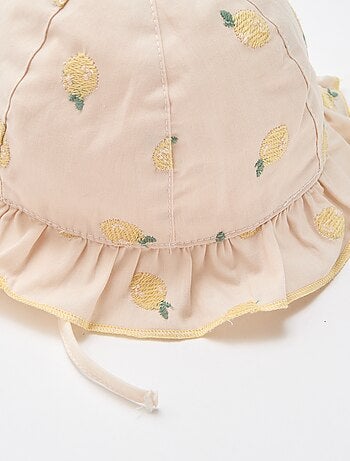 Bob volanté avec citrons brodés