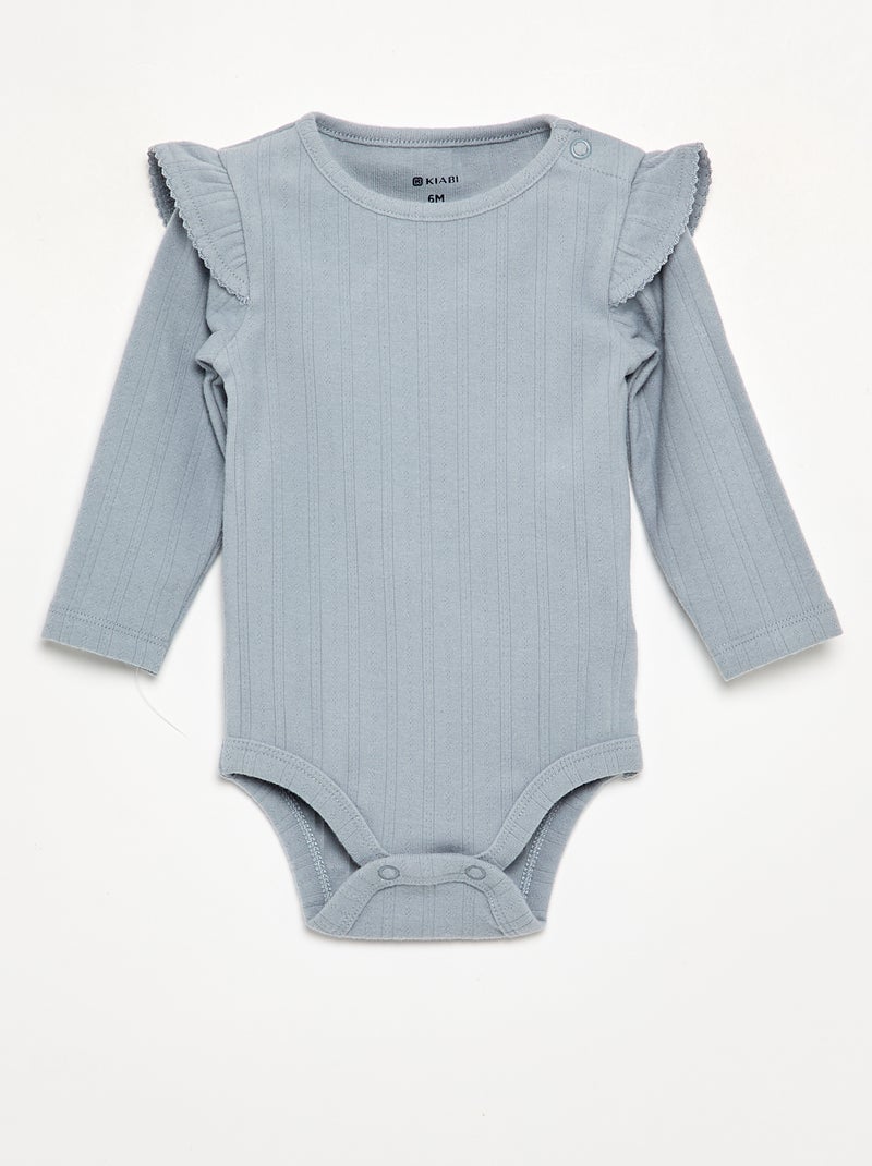 Bodies à motif avec collerette Beige - Kiabi