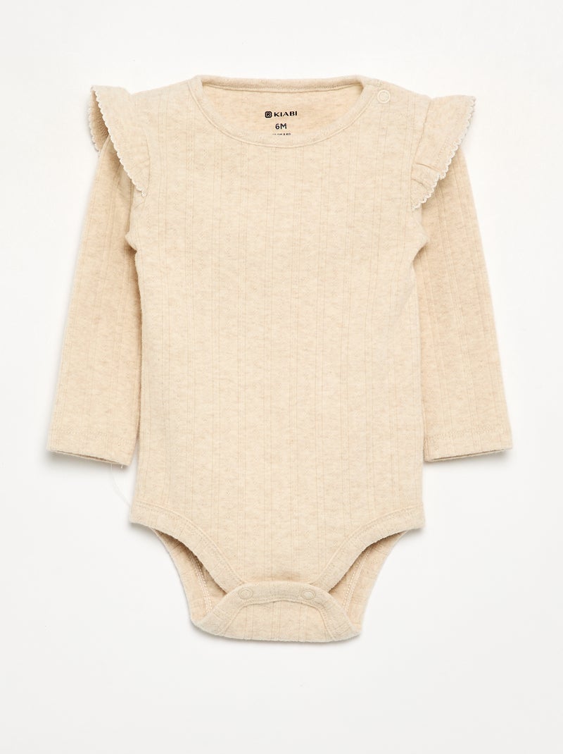 Bodies à motif avec collerette Gris - Kiabi