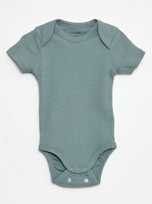 Bodies évolutif en maille unie - Lot de 3 - Kiabi