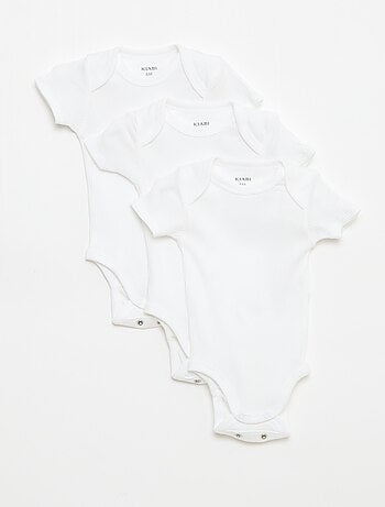 Bodies évolutif en maille unie - Lot de 3