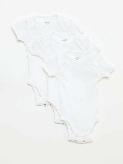 Bodies évolutif en maille unie - Lot de 3 - Kiabi Bodies évolutif en maille unie - Lot de 3 - Kiabi