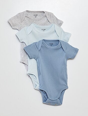 Bodies évolutif en maille unie - Lot de 3
