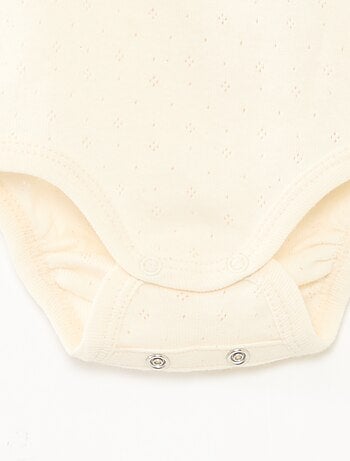 Bodies évolutif en maille unie - Lot de 3