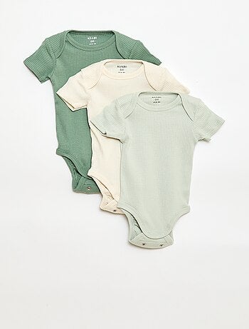 Bodies évolutif en maille unie - Lot de 3