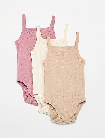 Bodies évolutifs à bretelles - lot de 3