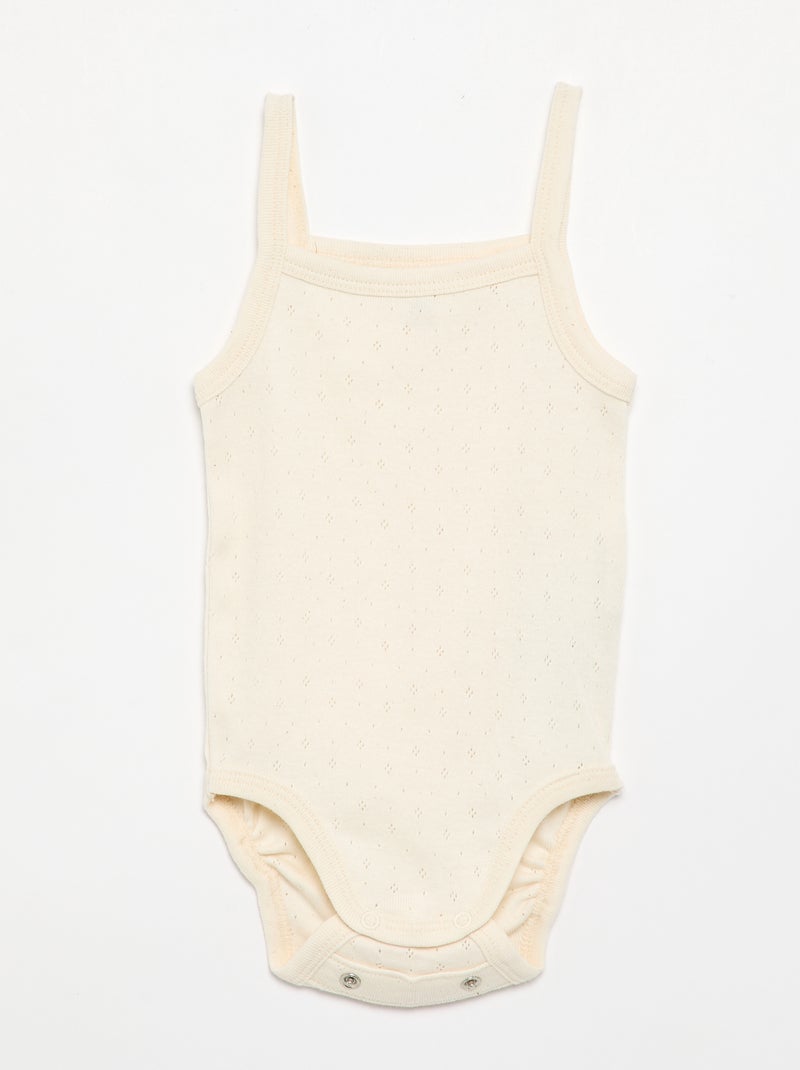 Bodies évolutifs à bretelles - lot de 3 Beige - Kiabi