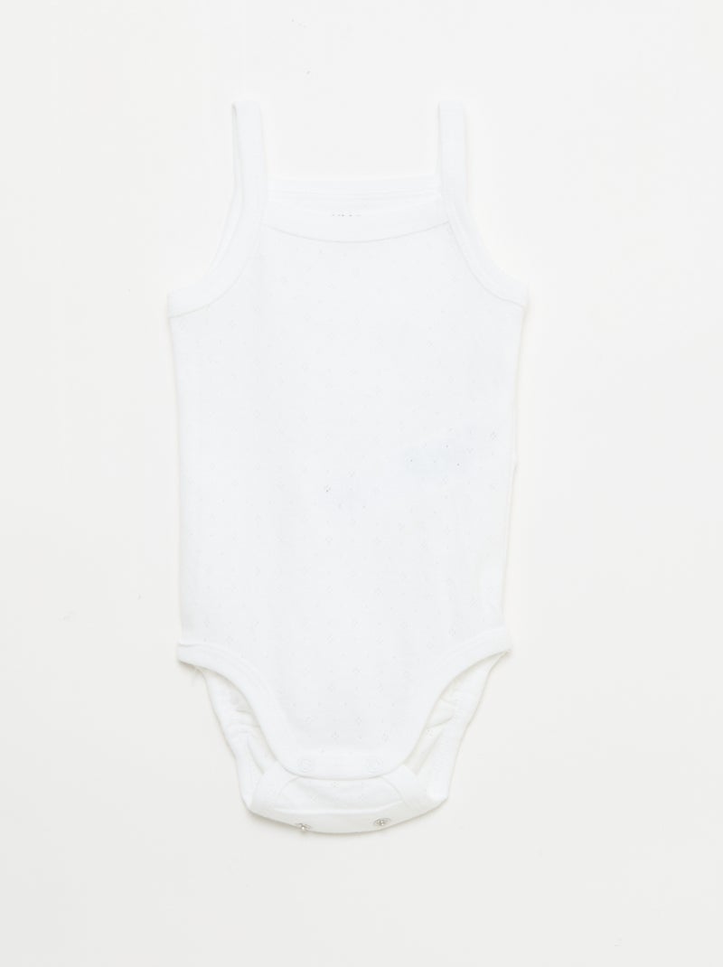 Bodies évolutifs à bretelles - lot de 3 Blanc - Kiabi