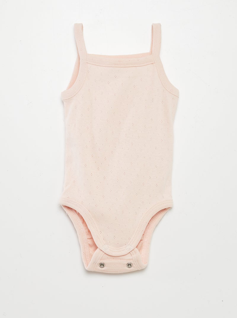 Bodies évolutifs à bretelles - lot de 3 Rose - Kiabi