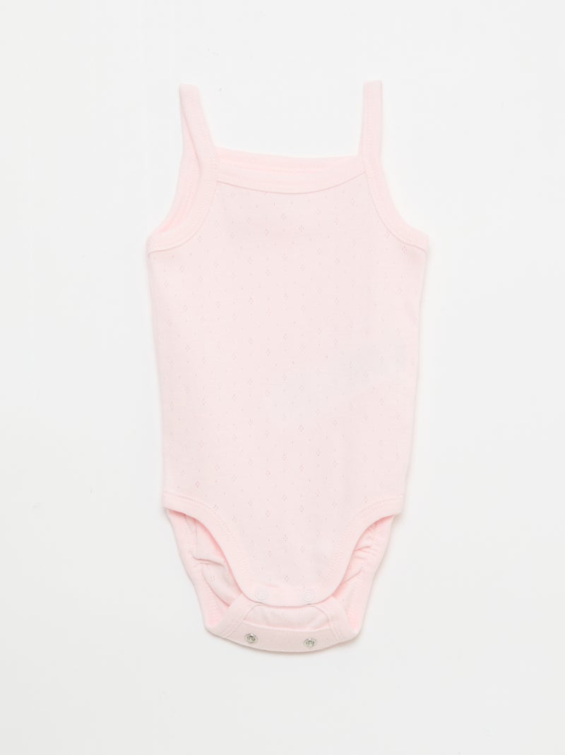 Bodies évolutifs à bretelles - lot de 3 Rose - Kiabi
