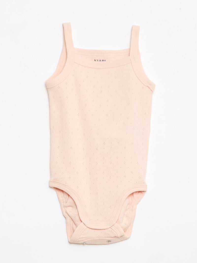 Bodies évolutifs à bretelles - lot de 3 Rose - Kiabi