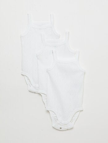 Bodies évolutifs à brettelles - lot de 3