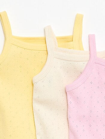 Bodies évolutifs à brettelles - lot de 3