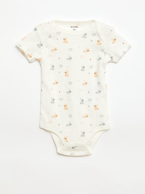 Bodies imprimés en coton - lot de 3 - Kiabi