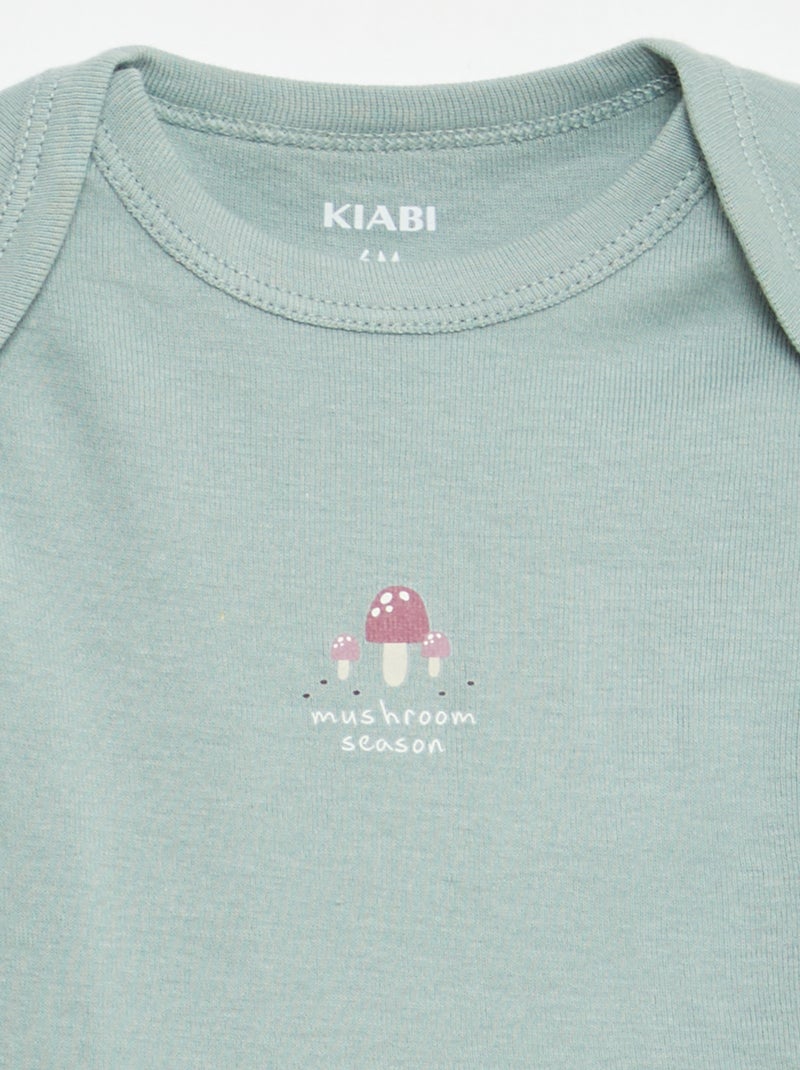 Bodies imprimés en coton - lot de 3 Blanc - Kiabi