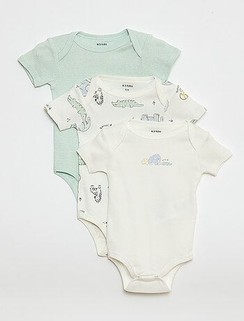 Bodies imprimés en coton - lot de 3