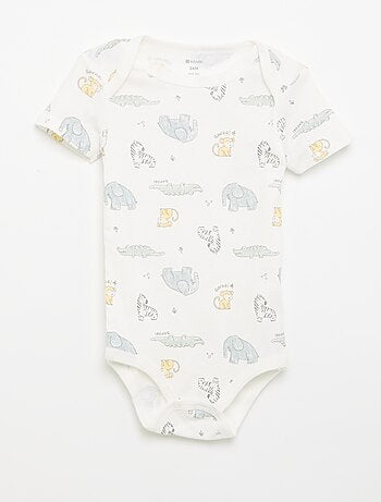 Bodies imprimés en coton - lot de 3