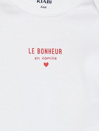 Bodies imprimés en coton - lot de 3