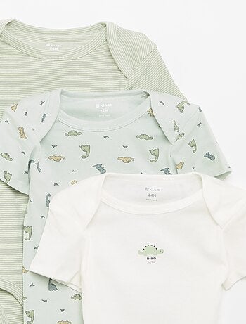 Bodies imprimés en coton - lot de 3