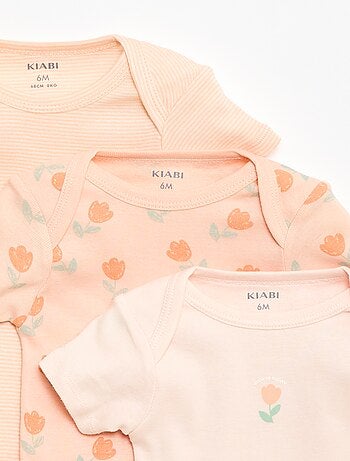 Bodies imprimés en coton - lot de 3