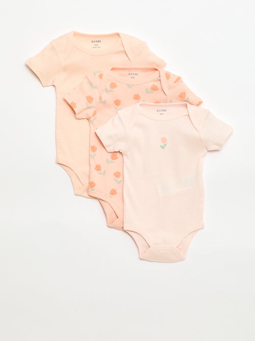 Bodies imprimés en coton - lot de 3 - Kiabi Bodies imprimés en coton - lot de 3 - Kiabi