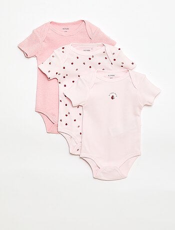 Bodies imprimés en coton - lot de 3