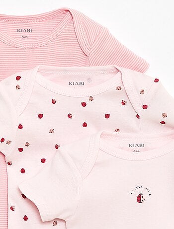 Bodies imprimés en coton - lot de 3