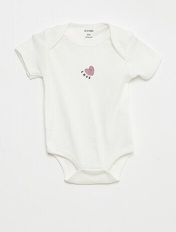 Bodies imprimés en coton - lot de 3