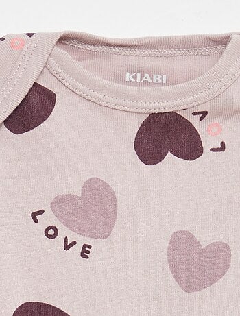 Bodies imprimés en coton - lot de 3