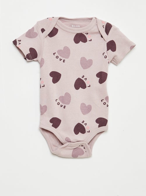 Bodies imprimés en coton - lot de 3 - Kiabi