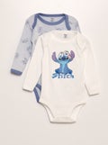 Bodies 'Disney' en jersey - lot de 2 Bleu - Kiabi