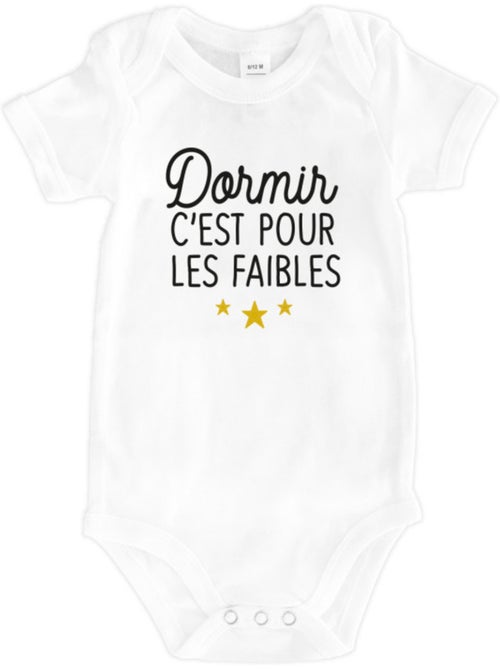 Body - DORMIR C'EST POUR LES FAIBLES - Kiabi Body - DORMIR C'EST POUR LES FAIBLES - Kiabi