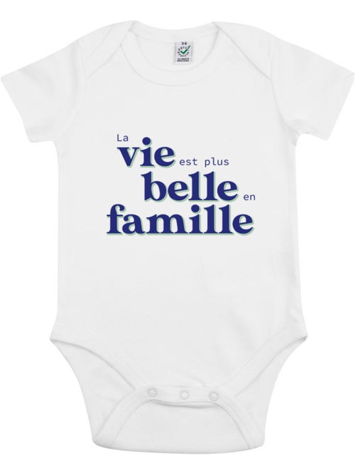 Body - LA VIE EST PLUS BELLE EN FAMILLE BLEU - Kiabi Body - LA VIE EST PLUS BELLE EN FAMILLE BLEU - Kiabi