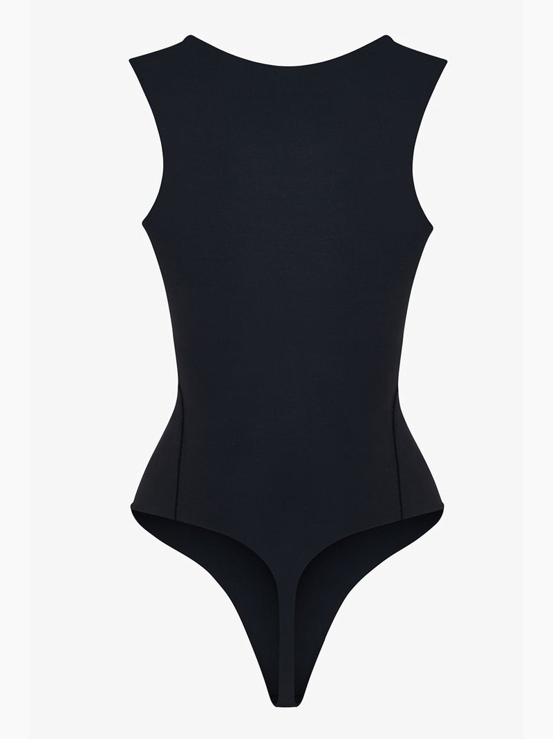 Body à encolure u texturée penti Noir - Kiabi