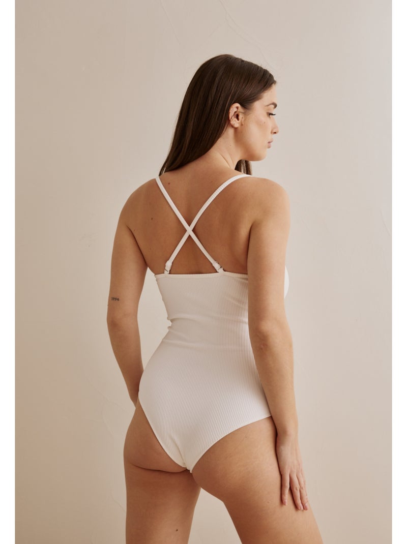 Body à fines bretelles iris Blanc - Kiabi